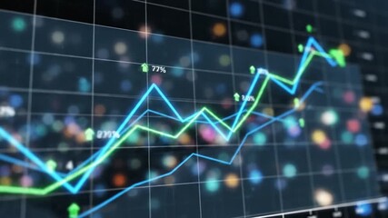 Ascending fortunes in colorful digital graph - Powered by Adobe