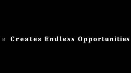 Confidence creates endless opportunities text displayed on a black background image view