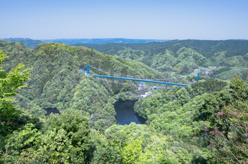 茨城　竜神峡赤岩展望台から望む景色