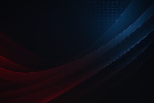 Abstract dark background with flowing red and blue light streaks, creating a dynamic visual effect. - Powered by Adobe