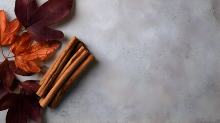 Cinnamon Sticks on White Marble