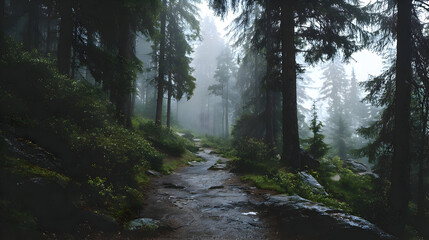 morning in the forest