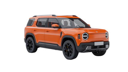 Eye-Catching Orange SUV Ready for Adventure, a Modern Automobile with Sleek Lines and Rugged Appeal Perfect for Automotive Enthusiasts and Outdoor Adventures