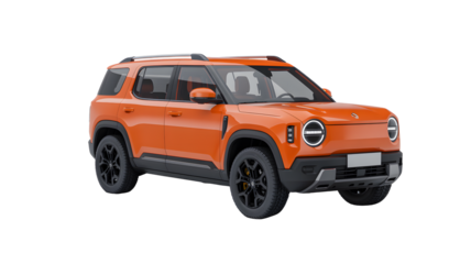 Eye-Catching Orange SUV Ready for Adventure, a Modern Automobile with Sleek Lines and Rugged Appeal Perfect for Automotive Enthusiasts and Outdoor Adventures