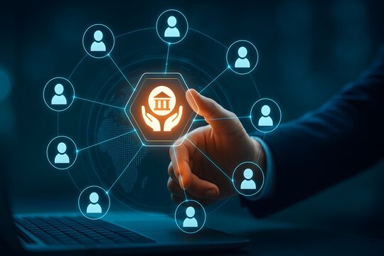 Government services protection and citizen network concept with secure hub