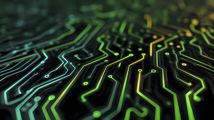 Green Futuristic Circuit Design