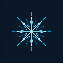 Blue Neon Starburst Light
