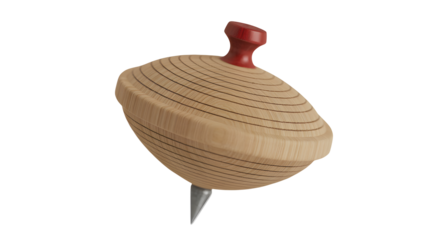 Classic wooden spinning top toy evokes childhood fun and nostalgia, making it perfect for playful designs and vintage-inspired projects