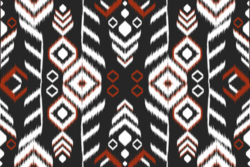 Naative abstract Ethnic ikat seamless pattern geometric embroidery folk.