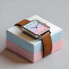 Pink Watch on Blocks