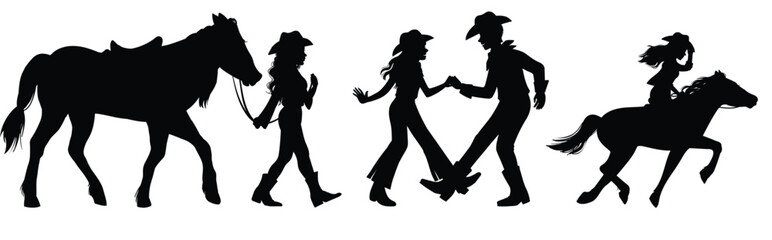 vector silhouette of a horse