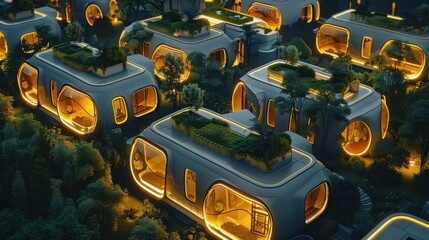 Modern architecture model showcasing futuristic design elements