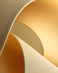 Gold Curved Abstract