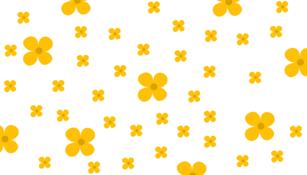 gold floral pattern decoration on white background