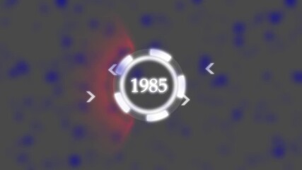 1985 text with screen  luxury and modern style for event visuals, celebration new year New Year concept countdown for happy new concept  1985 Motion Graphic 4k video animated..