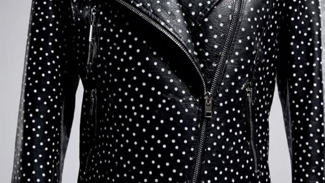 Polkadotted jacket edgy and playful