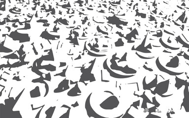 Dirt dust isolated on white background and texture top view. black and white background distressed wall texture pattern. Ai generative