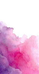 Abstract watercolor wash in shades of purple and pink