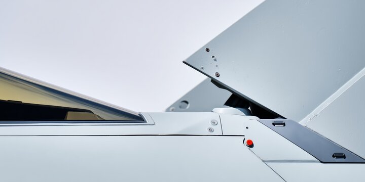 Detailed Close-Up of an Aircraft Component Highlighting Precise Engineering and Innovative Design Elements for Aviation Enthusiasts
