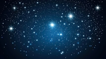 Obraz premium Dazzling starry night sky with twinkling celestial bodies creating a magical, serene atmosphere for cosmic wonder and dreams