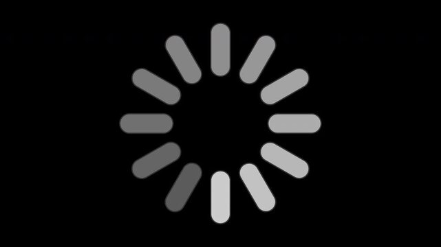 Looping animation of a spinning wheel sketch on a transparent background