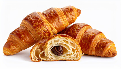 Chocolate Croissants Isolated