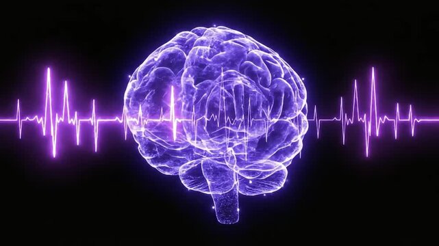 Dynamic brain activity and electrical impulses convey futuristic medical technology, science breakthrough, or innovative mental health solutions - Powered by Adobe