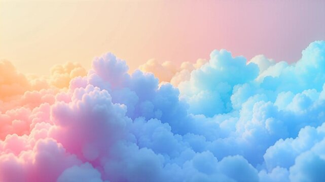 Pastel Rainbow Soft Sweep, multi color rainbow gradient fading in soft sweeping motion with cloudy diffusion and gentle transitions