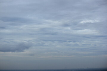 Fototapeta premium Overcast Sky with Layers of Gray Clouds