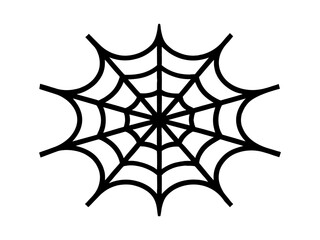 Spider Web Icon — Halloween, Nature, and Network Symbol Design