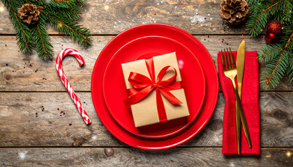 Festive Christmas Table Setting