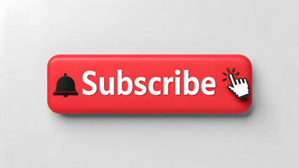 Red Subscribe Button with bell and cursor