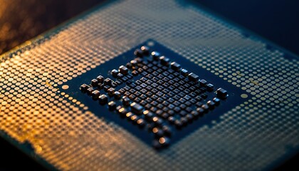 Microscopic Detail of Integrated Circuit Transistors