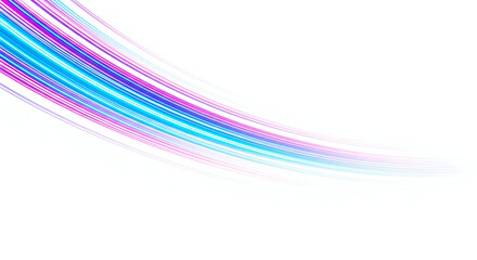 Abstract Swirl of Neon Blue and Pink Light Streaks