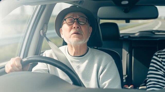 ハンドルを握る高齢者・睡魔との闘い