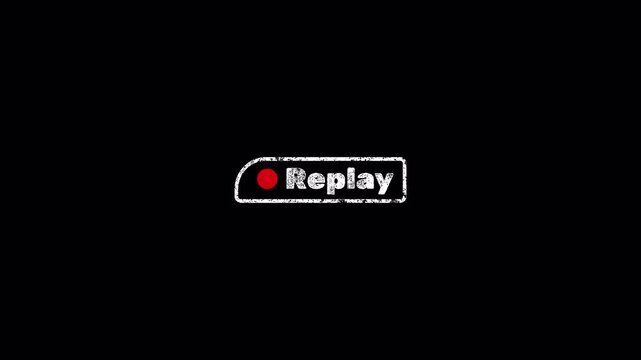 Video replay button icon stylized alpha channel transparent perfect for multimedia websites, video playlists, music apps, film editing software.