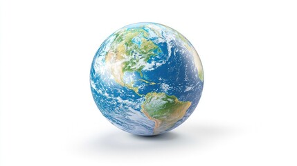 A globe with the Americas and Africa visible, set against a white background.