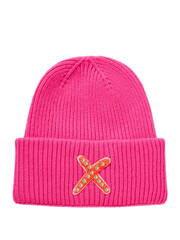 knitted beanie hats mockup isolated on white background.