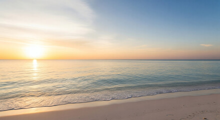 Obraz premium Seascape Serenity Coastal Sunrise at the Beach