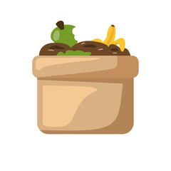 Compost bin icon, composting vector icon illustration, compost clip art, fertilizer bag vector icon, building a compost bin, make a composter, organic waste recycling