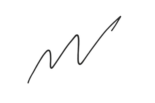 Rising jagged line drawing showing data fluctuation and growth, an abstract financial chart arrow on transparent background - Powered by Adobe
