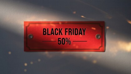 50% Off Black Friday Discount Label