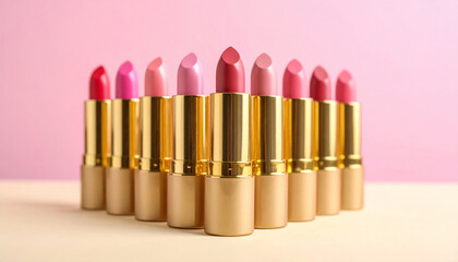 Lipstick Collection on Pink