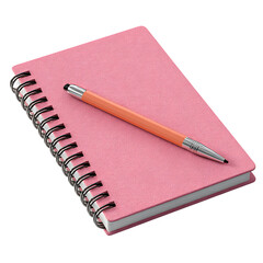 3D Render of Pink Notepad with Pencil