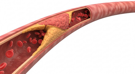 Longitudinal Artery Cut — Severe Plaque Narrowing