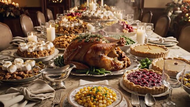 Thanksgiving Feast - A Delicious Holiday Dinner Celebration.