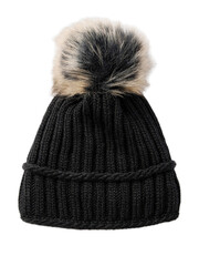 knitted beanie hats mockup isolated on white background.