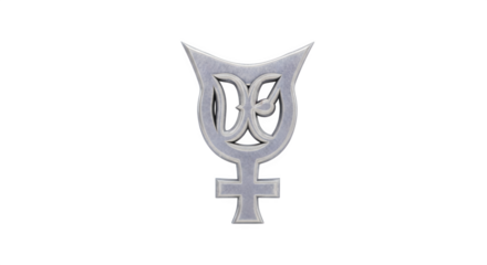Silver Astrological Symbol of Lilith a celestial body in astrology.