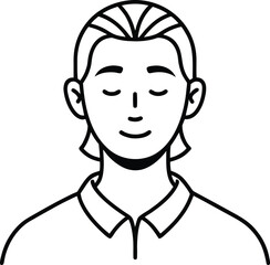 vector illustration of a man wearing a mask.