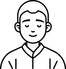 vector illustration of a man wearing a mask.